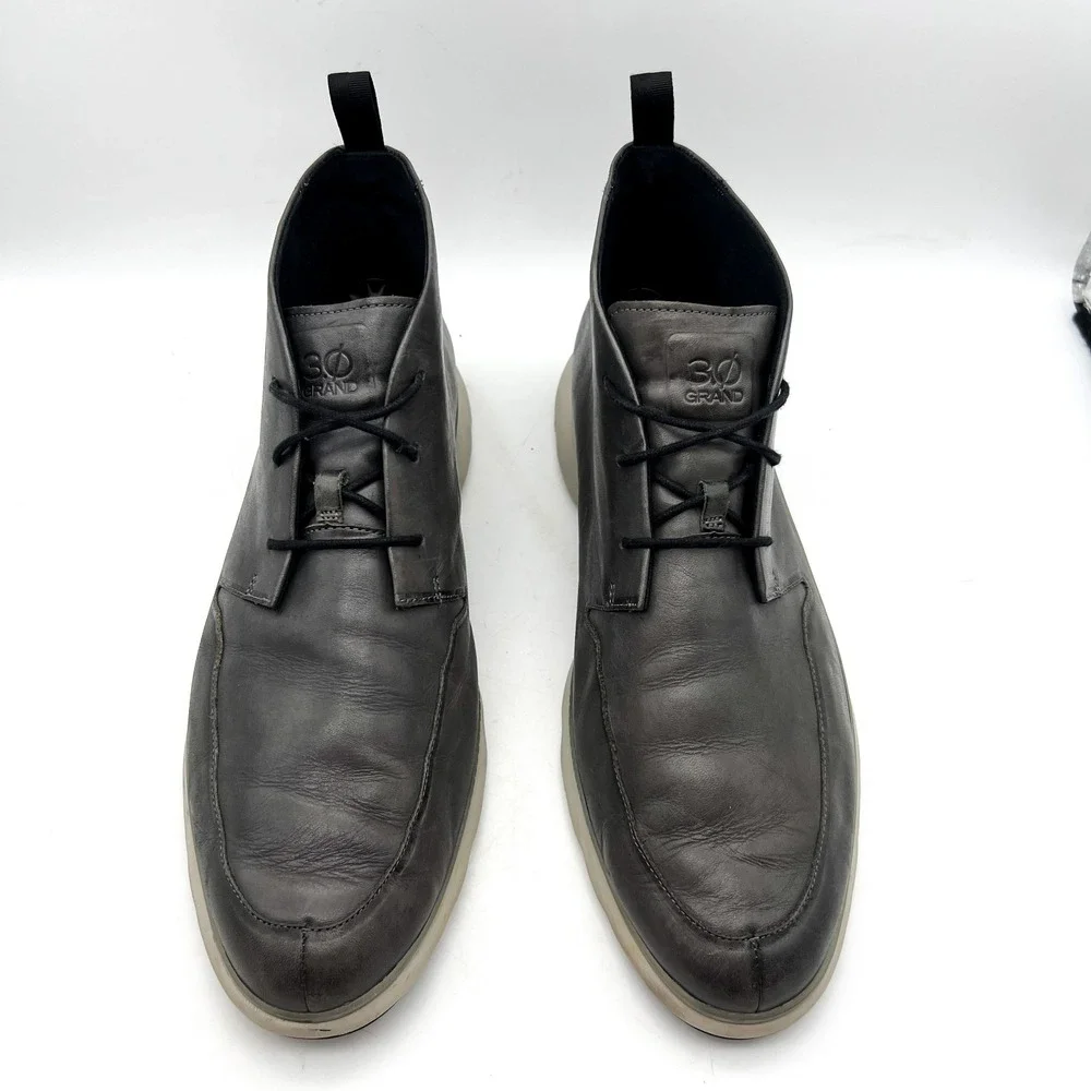 Cole Haan 3.Zero Grand Mens Size 13M Chukka Boots Gray Leather C28595